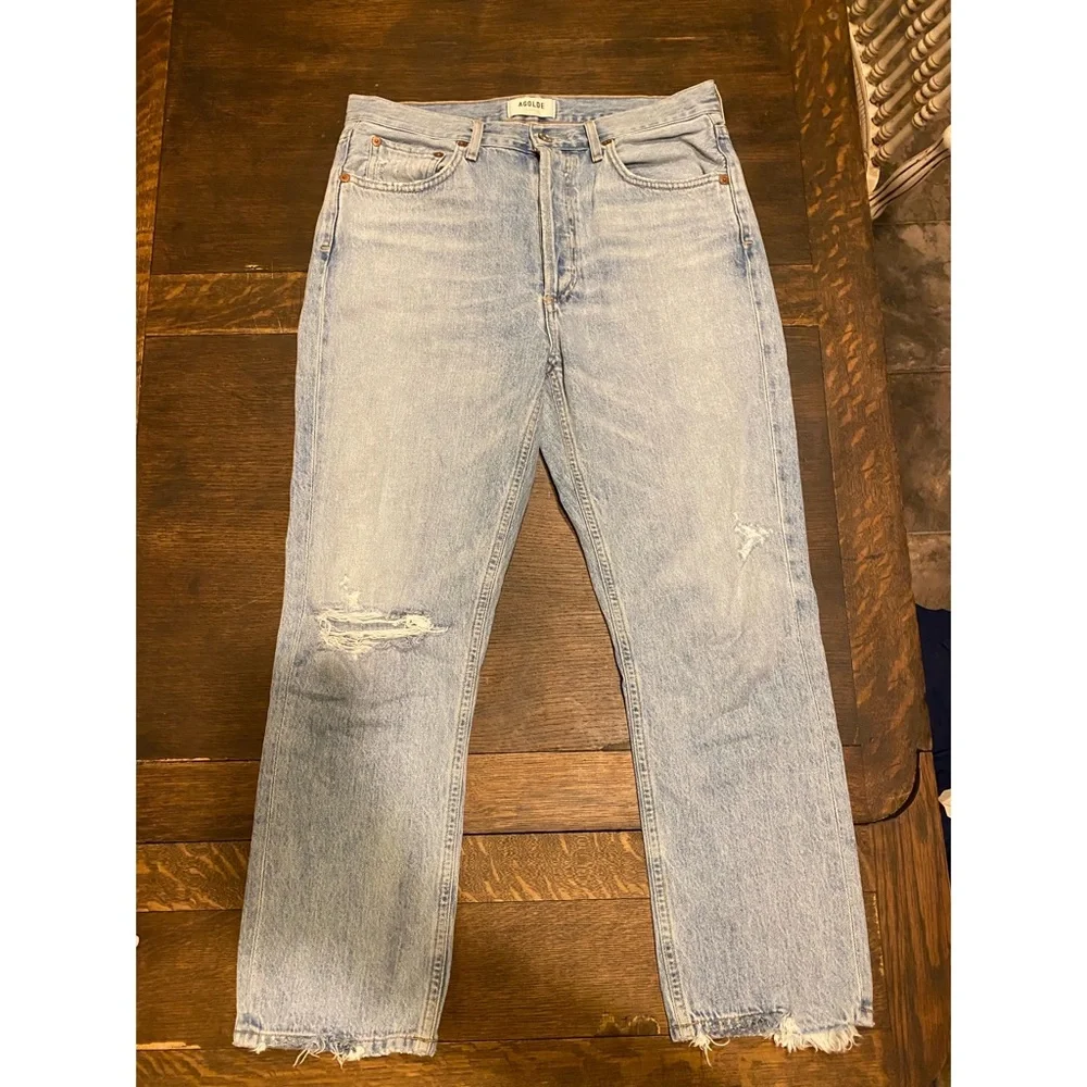 Agolde Riley High Rise Straight - Picture 2 of 6